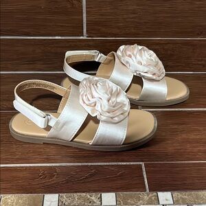 Cat & Jack Cream Sandals with Decorative Bow